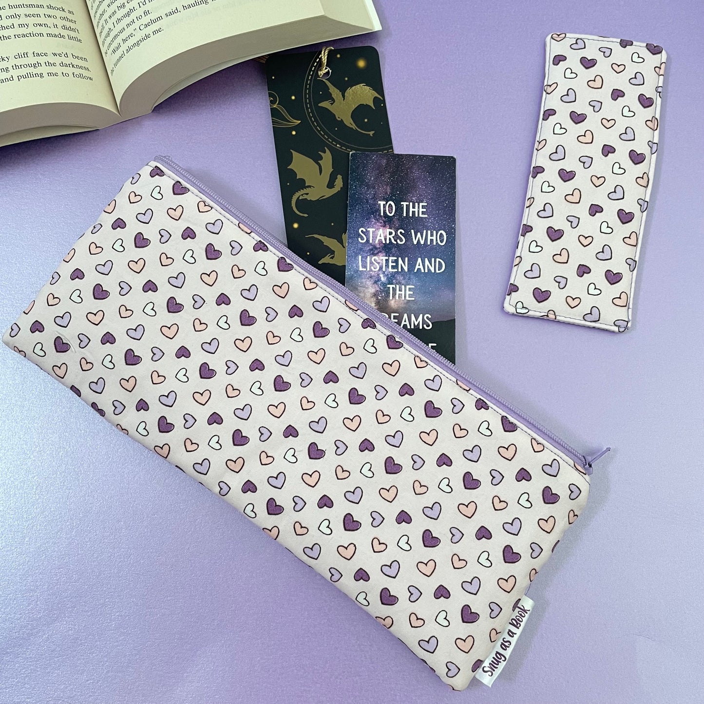 Purple Heart Bookmark Case