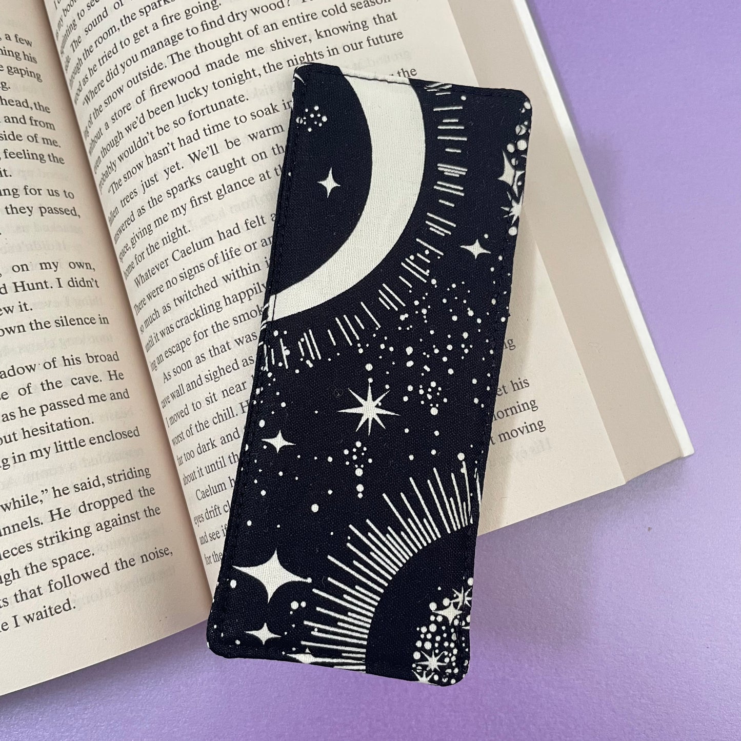 Glow in the Dark Moon and Stars Print Bookmark