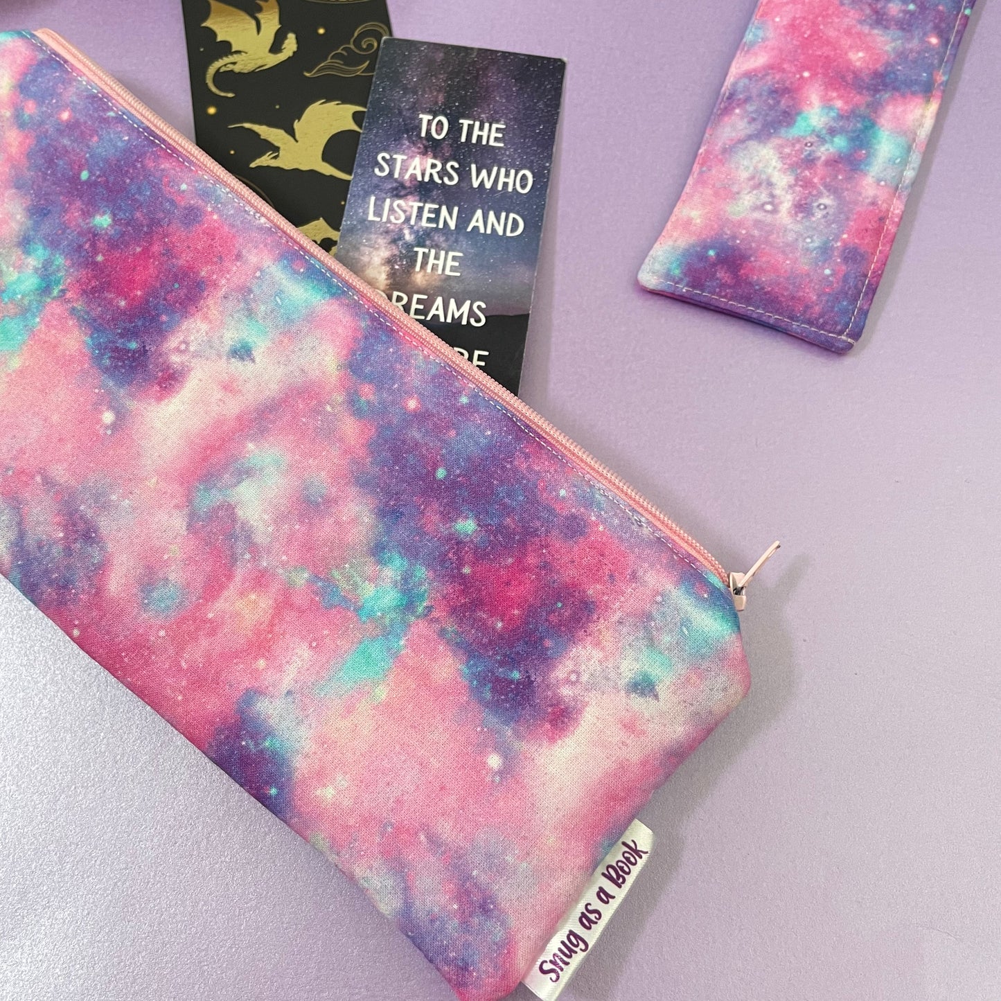 Pink Galaxy Bookmark Case