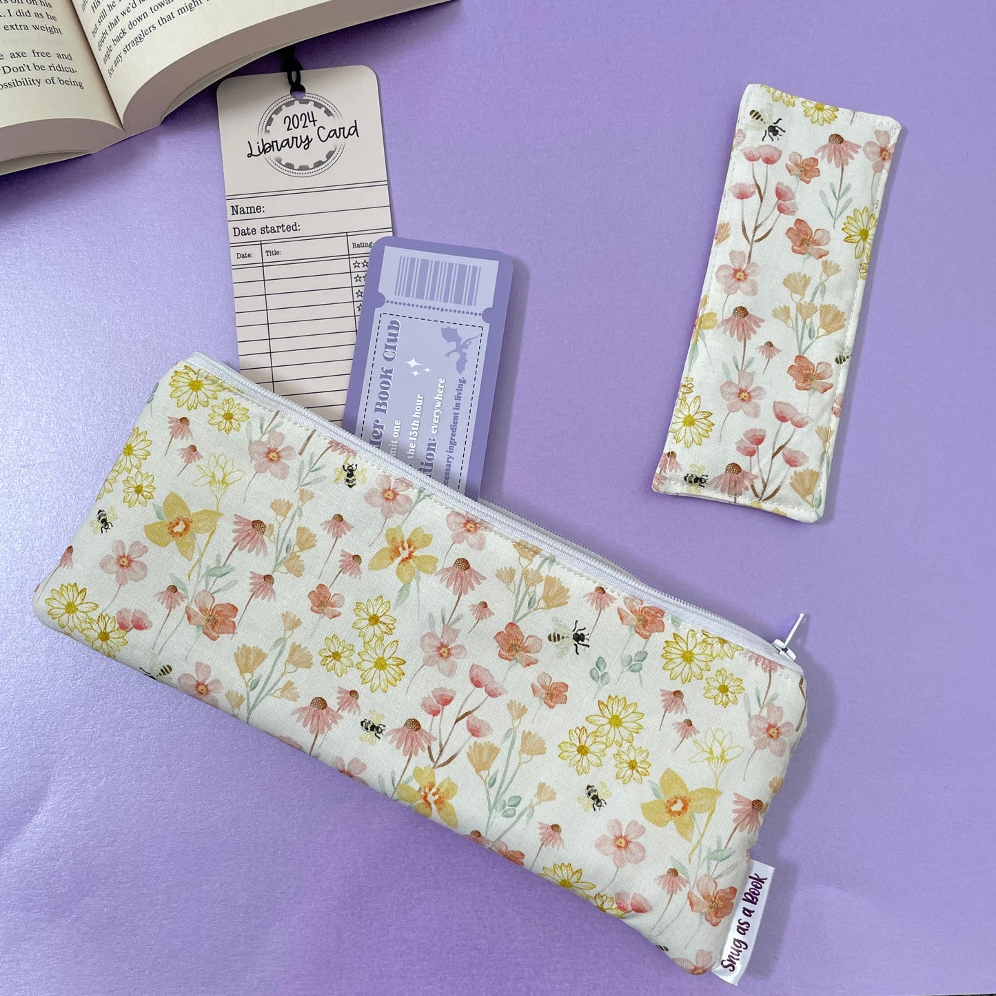 Summer Floral Bookmark Case