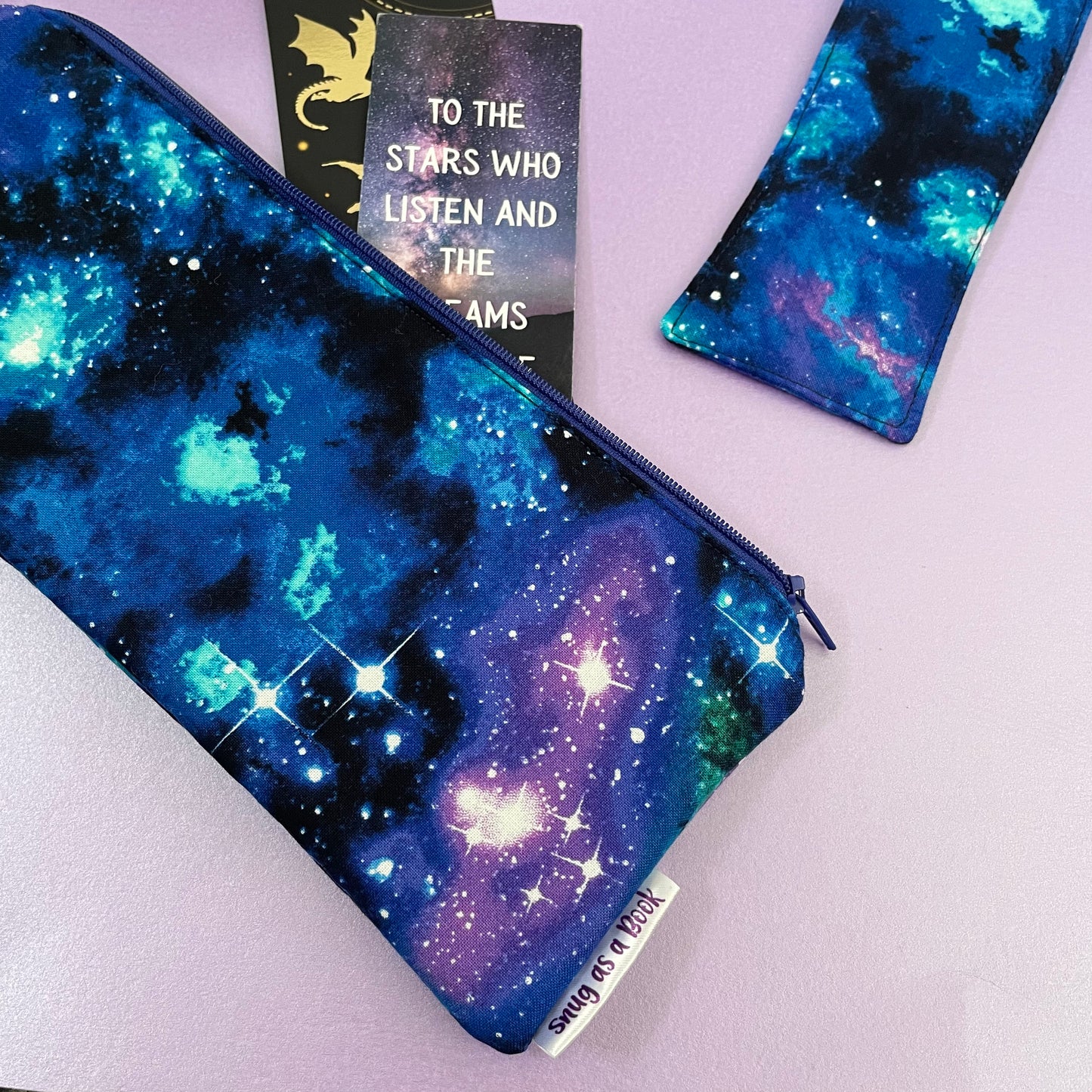 Blue Galaxy Bookmark Case