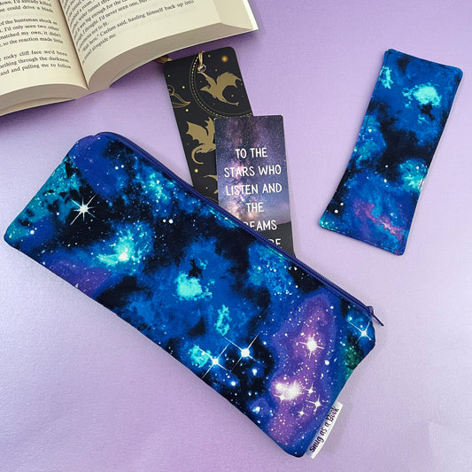 Blue Galaxy Bookmark Case