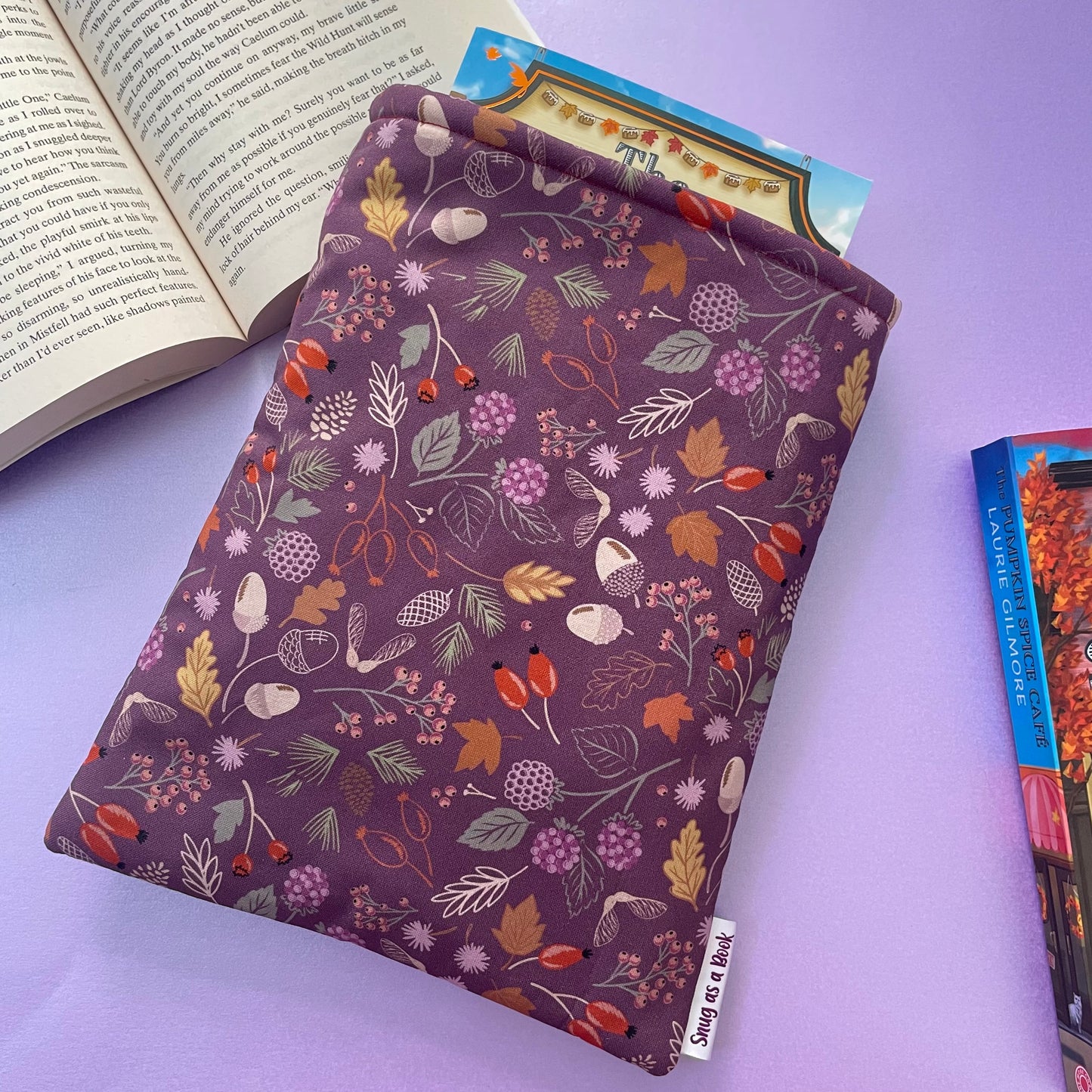 Purple Autumnal Book Sleeve