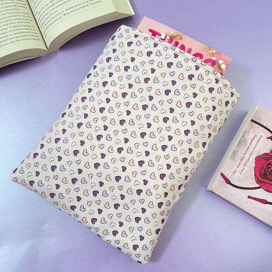 Purple Heart Print Book Sleeve